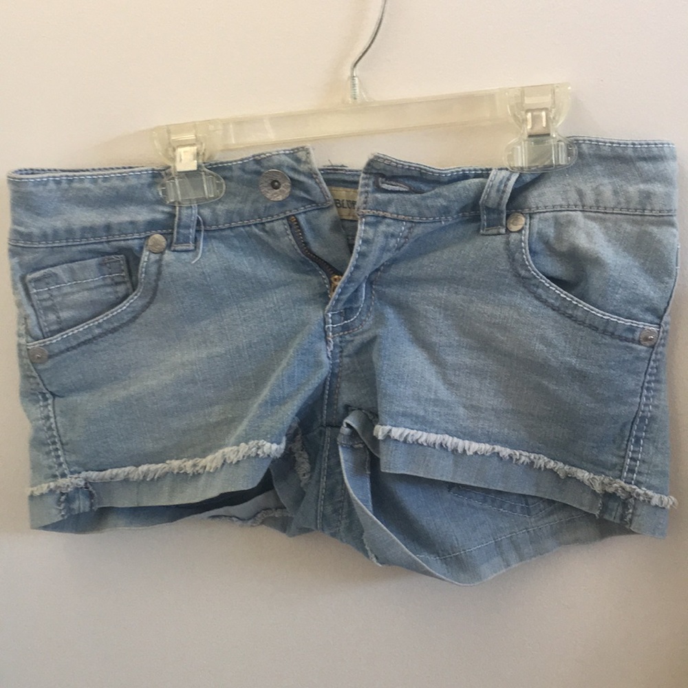 Light blue jean shorts